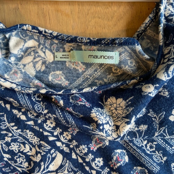 Maurices Blue Patterned Tank Top - Picture 4 of 5